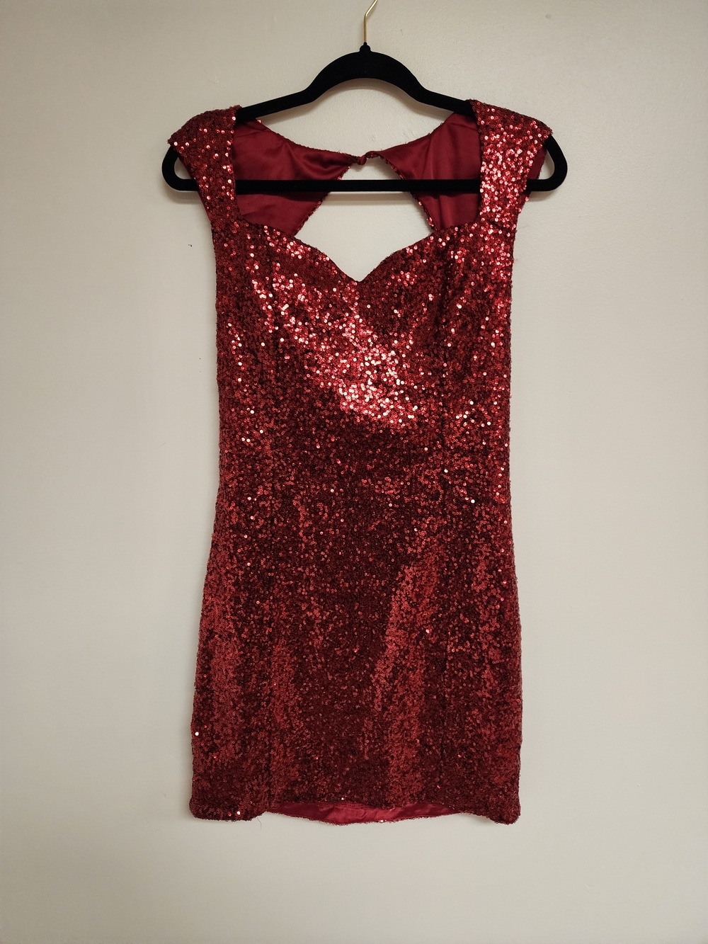 Red Sequin Party Dress - Sleeveless Cocktail Mini